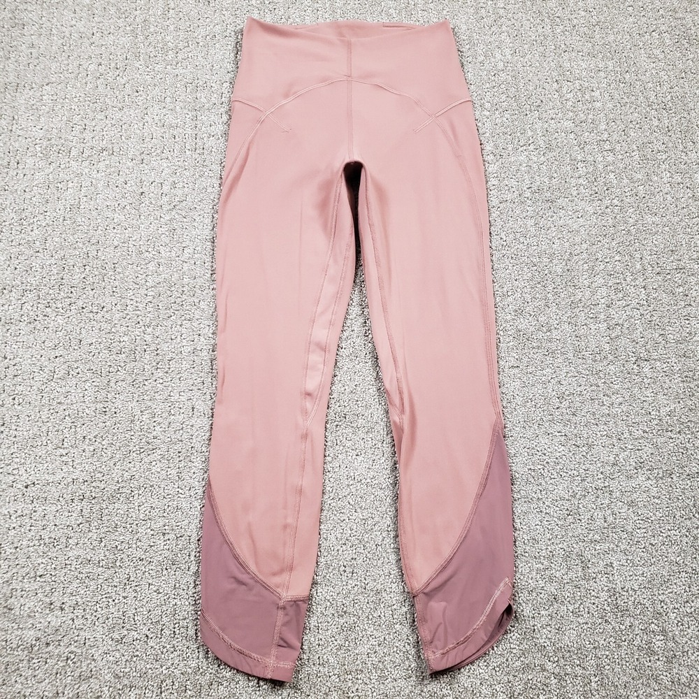 Rare Lululemon Unlimit High Rise Tight 25" Mesh Leggings size 6 Spiced Chai Pink